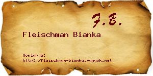 Fleischman Bianka névjegykártya